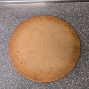 Pampered Chef Family Heritage Collection Pizza Stone 15 Inch Tan Stoneware USA